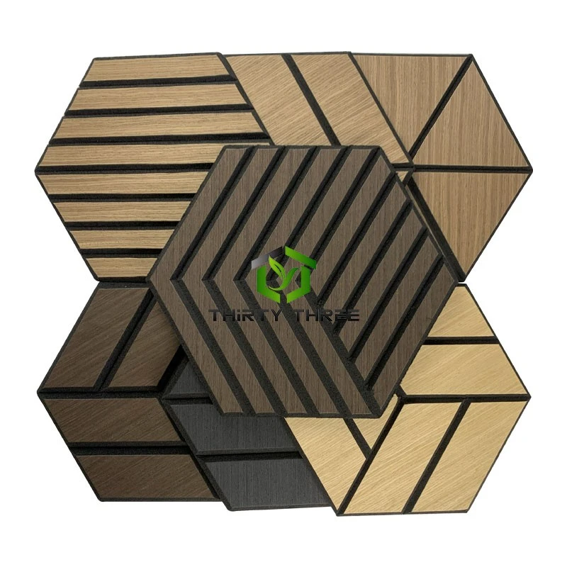 PET Acoustic Wall Panel Board Akupanel Wood Slat